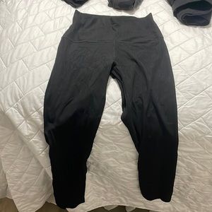 Black align ribbed leggings